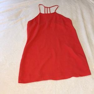 Coral shift dress